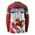 Custom Serbia Football Long Sleeve Shirt Sporty Style with Eagle Mascot