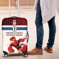 Custom Serbia Football Luggage Cover Sporty Style with Eagle Mascot