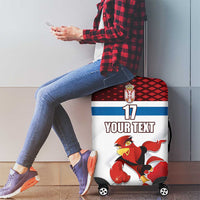 Custom Serbia Football Luggage Cover Sporty Style with Eagle Mascot