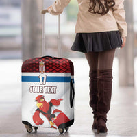 Custom Serbia Football Luggage Cover Sporty Style with Eagle Mascot