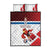 Custom Serbia Football Quilt Bed Set Sporty Style with Eagle Mascot