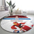 Custom Serbia Football Round Carpet Sporty Style with Eagle Mascot