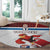 Custom Serbia Football Round Carpet Sporty Style with Eagle Mascot