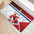 Custom Serbia Football Rubber Doormat Sporty Style with Eagle Mascot