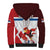 Custom Serbia Football Sherpa Hoodie Sporty Style with Eagle Mascot