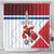 Custom Serbia Football Shower Curtain Sporty Style with Eagle Mascot