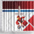 Custom Serbia Football Shower Curtain Sporty Style with Eagle Mascot