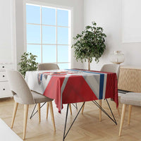 Custom Serbia Football Tablecloth Sporty Style with Eagle Mascot