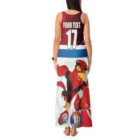 Custom Serbia Football Tank Maxi Dress Sporty Style with Eagle Mascot