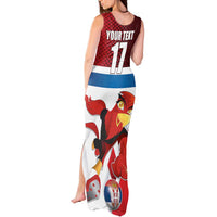 Custom Serbia Football Tank Maxi Dress Sporty Style with Eagle Mascot