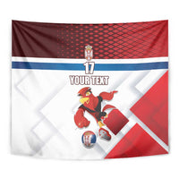 Custom Serbia Football Tapestry Sporty Style with Eagle Mascot