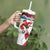 Custom Serbia Football Tumbler With Handle Sporty Style with Eagle Mascot