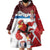 Custom Serbia Football Wearable Blanket Hoodie Sporty Style with Eagle Mascot