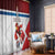 Custom Serbia Football Window Curtain Sporty Style with Eagle Mascot