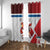 Custom Serbia Football Window Curtain Sporty Style with Eagle Mascot