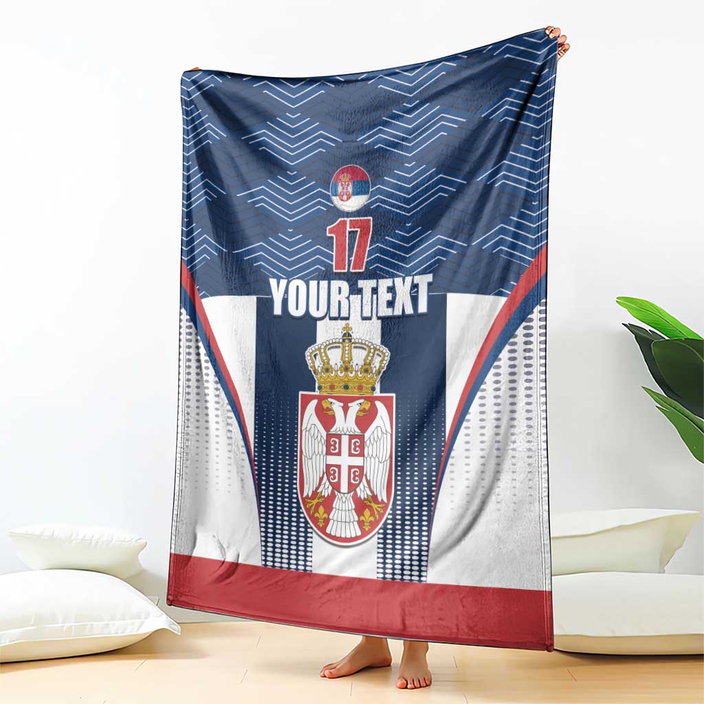 Custom Serbia Basketball Champions Blanket Sporty Style with Coat of Arms