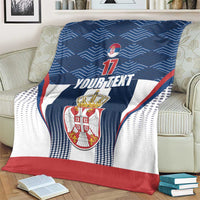 Custom Serbia Basketball Champions Blanket Sporty Style with Coat of Arms