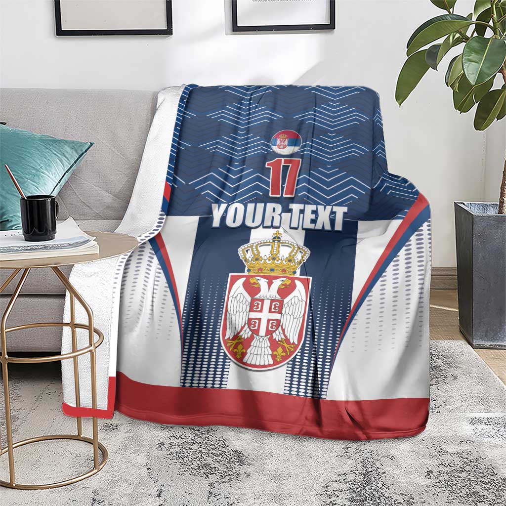 Custom Serbia Basketball Champions Blanket Sporty Style with Coat of Arms