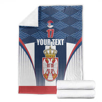Custom Serbia Basketball Champions Blanket Sporty Style with Coat of Arms