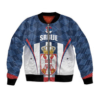 Custom Serbia Basketball Champions Bomber Jacket Sporty Style with Coat of Arms
