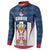 Custom Serbia Basketball Champions Button Sweatshirt Sporty Style with Coat of Arms