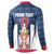 Custom Serbia Basketball Champions Button Sweatshirt Sporty Style with Coat of Arms
