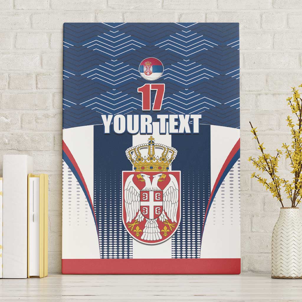 Custom Serbia Basketball Champions Canvas Wall Art Sporty Style with Coat of Arms