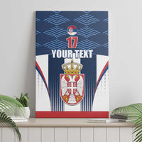 Custom Serbia Basketball Champions Canvas Wall Art Sporty Style with Coat of Arms
