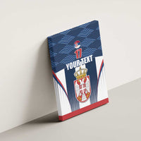 Custom Serbia Basketball Champions Canvas Wall Art Sporty Style with Coat of Arms