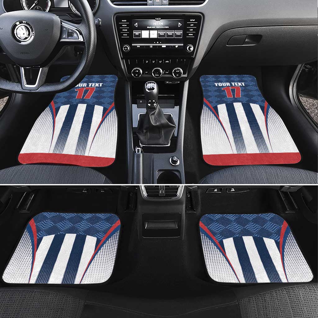 Custom Serbia Basketball Champions Car Mats Sporty Style with Coat of Arms