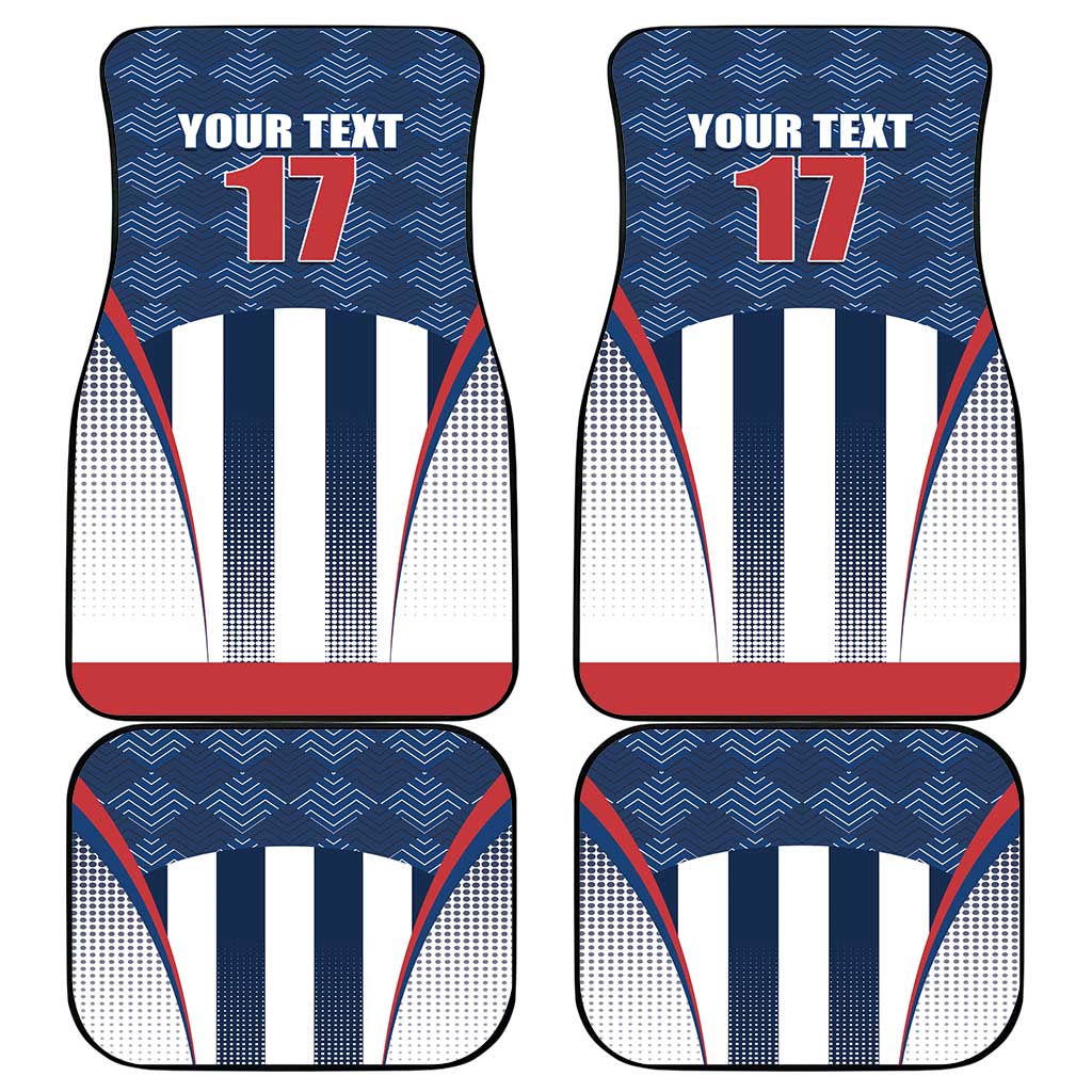 Custom Serbia Basketball Champions Car Mats Sporty Style with Coat of Arms