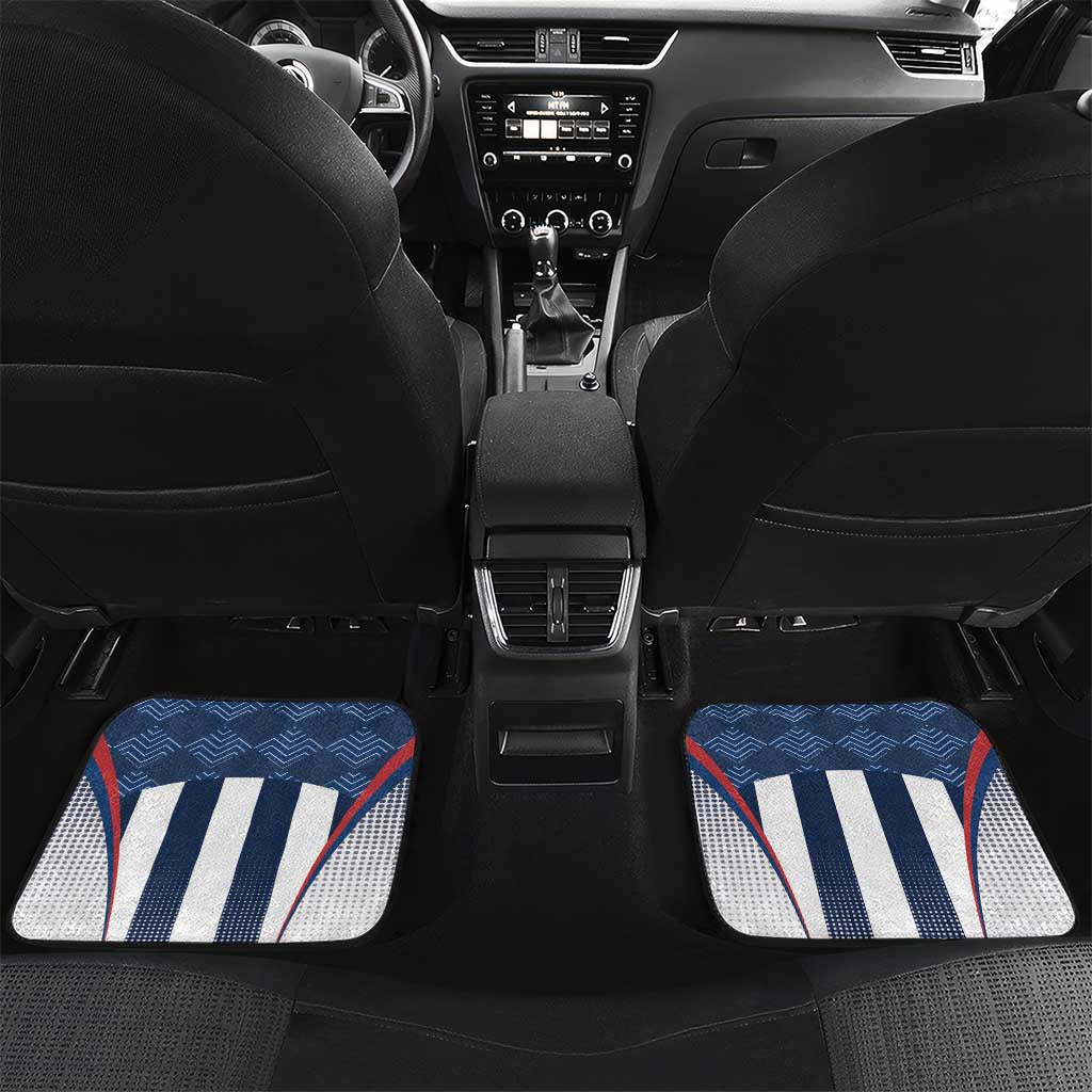 Custom Serbia Basketball Champions Car Mats Sporty Style with Coat of Arms