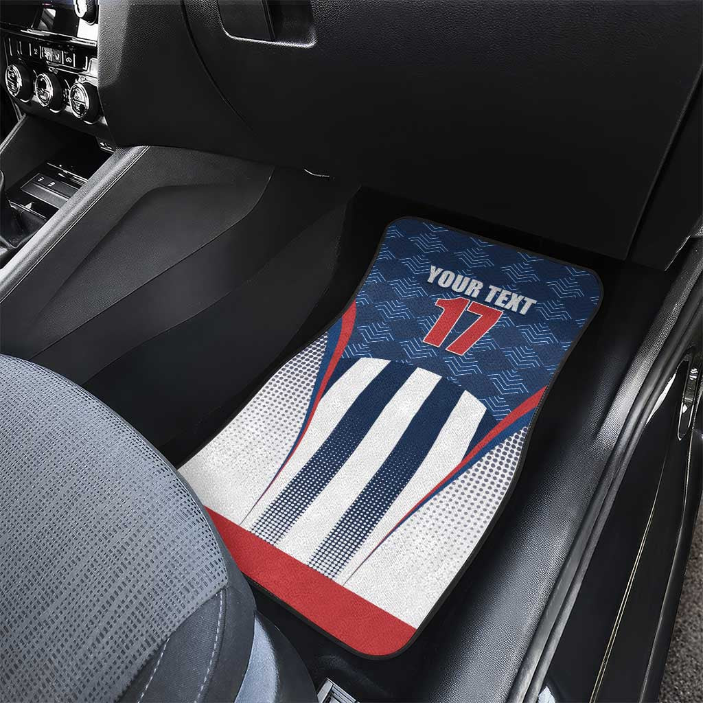 Custom Serbia Basketball Champions Car Mats Sporty Style with Coat of Arms