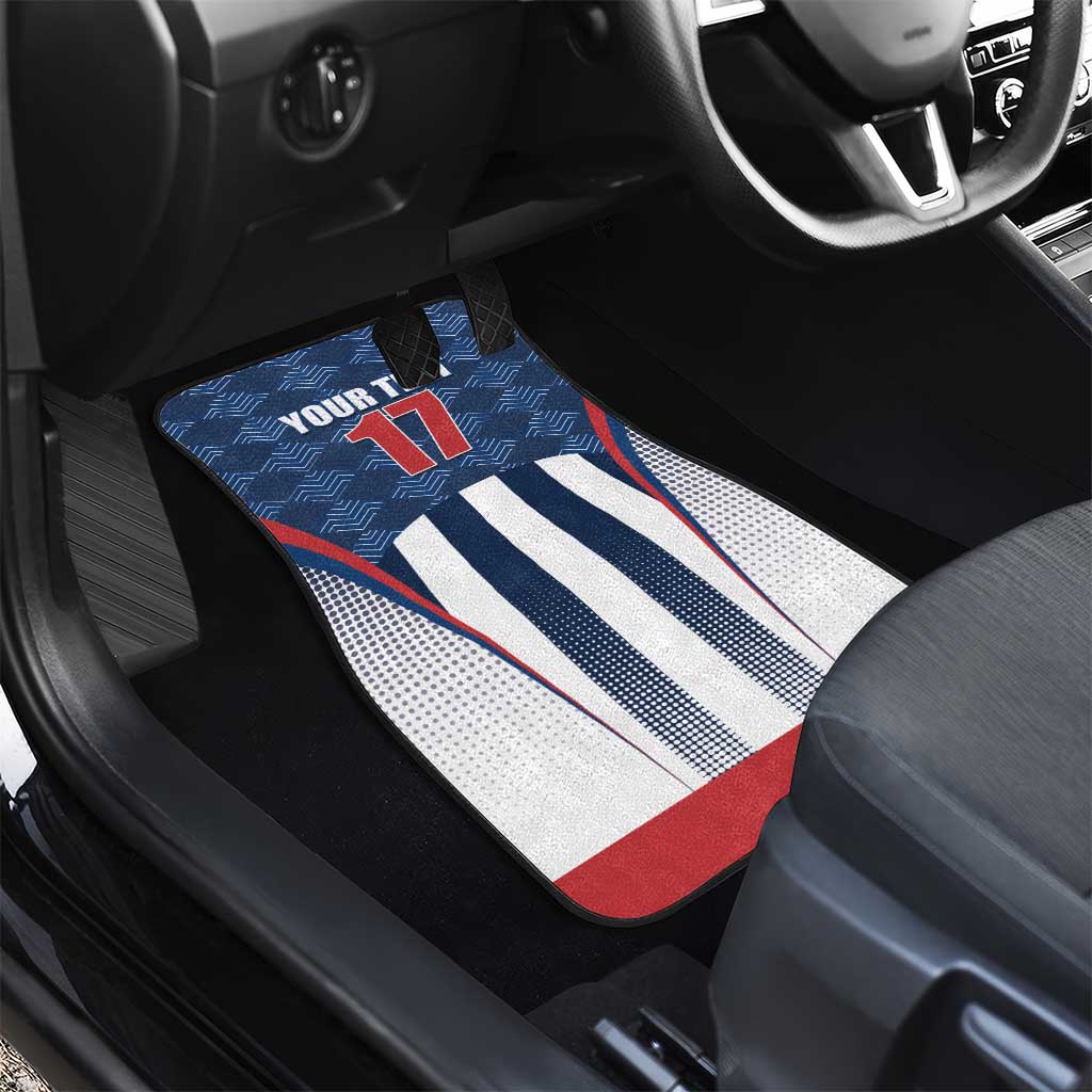 Custom Serbia Basketball Champions Car Mats Sporty Style with Coat of Arms