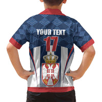 Custom Serbia Basketball Champions Family Matching Long Sleeve Bodycon Dress and Hawaiian Shirt Sporty Style with Coat of Arms