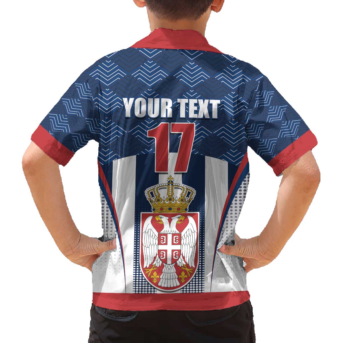 Custom Serbia Basketball Champions Family Matching Off The Shoulder Long Sleeve Dress and Hawaiian Shirt Sporty Style with Coat of Arms