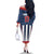 Custom Serbia Basketball Champions Family Matching Off The Shoulder Long Sleeve Dress and Hawaiian Shirt Sporty Style with Coat of Arms