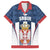 Custom Serbia Basketball Champions Family Matching Off Shoulder Maxi Dress and Hawaiian Shirt Sporty Style with Coat of Arms