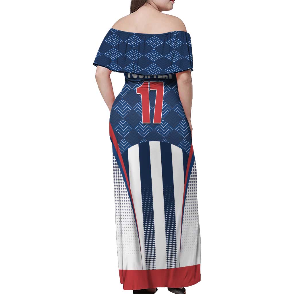 Custom Serbia Basketball Champions Family Matching Off Shoulder Maxi Dress and Hawaiian Shirt Sporty Style with Coat of Arms