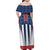 Custom Serbia Basketball Champions Family Matching Off Shoulder Maxi Dress and Hawaiian Shirt Sporty Style with Coat of Arms