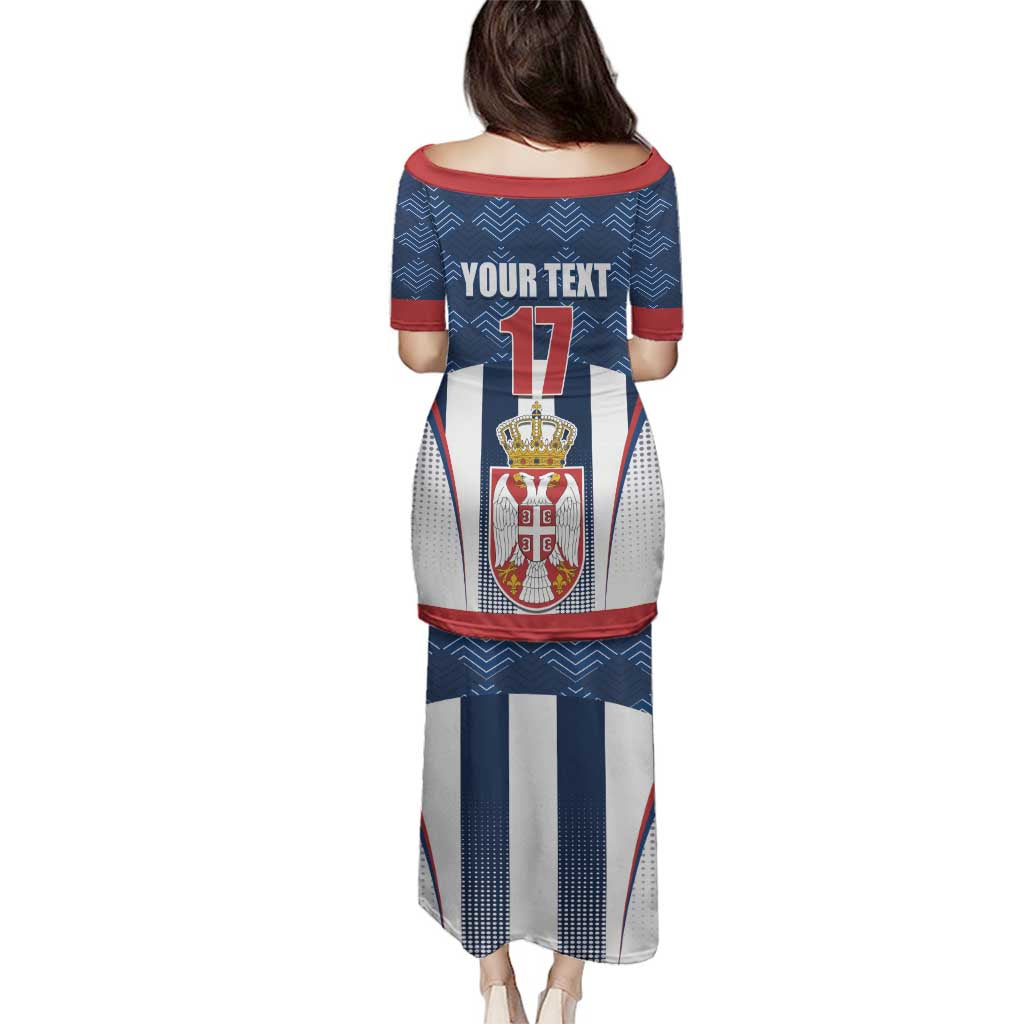 Custom Serbia Basketball Champions Family Matching Puletasi and Hawaiian Shirt Sporty Style with Coat of Arms