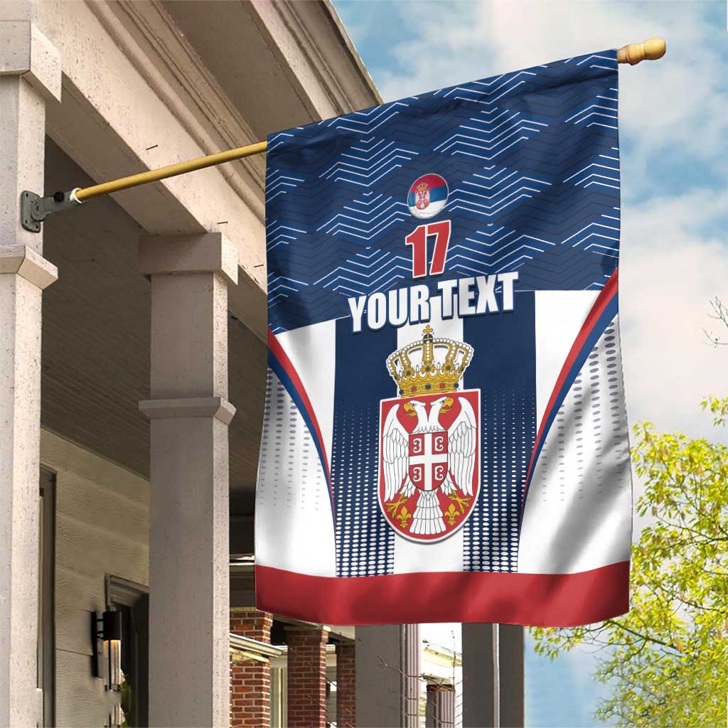 Custom Serbia Basketball Champions Garden Flag Sporty Style with Coat of Arms