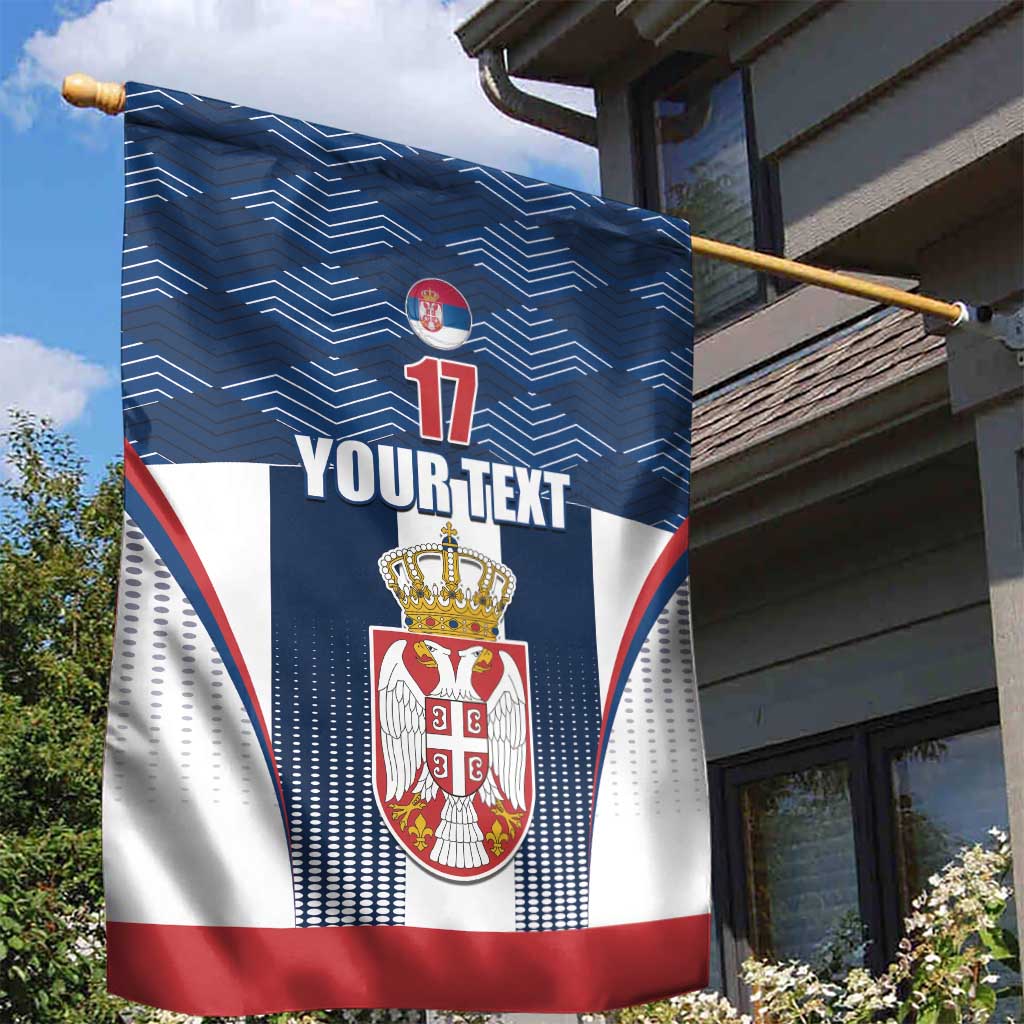 Custom Serbia Basketball Champions Garden Flag Sporty Style with Coat of Arms