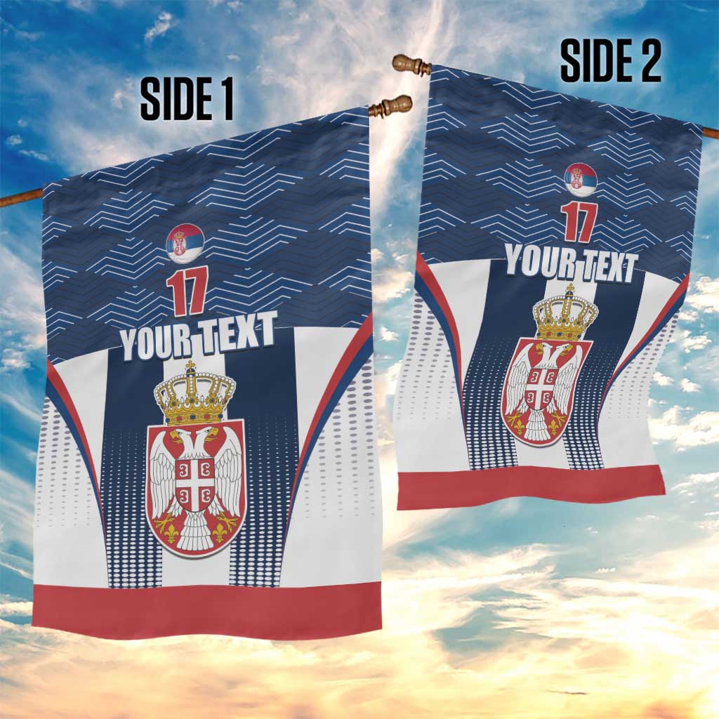 Custom Serbia Basketball Champions Garden Flag Sporty Style with Coat of Arms