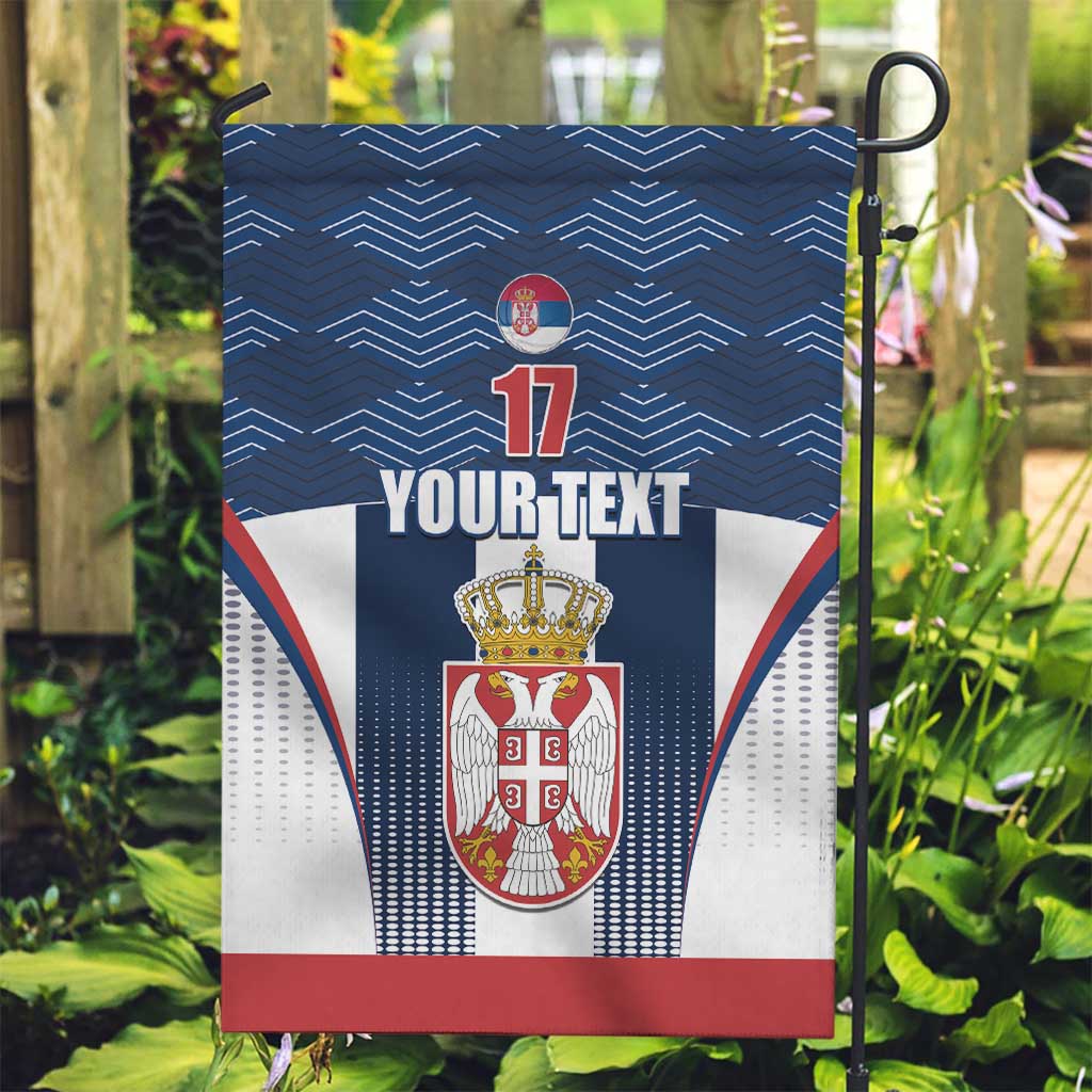 Custom Serbia Basketball Champions Garden Flag Sporty Style with Coat of Arms