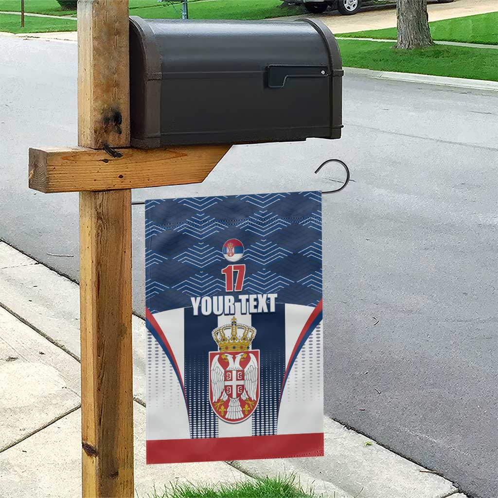 Custom Serbia Basketball Champions Garden Flag Sporty Style with Coat of Arms