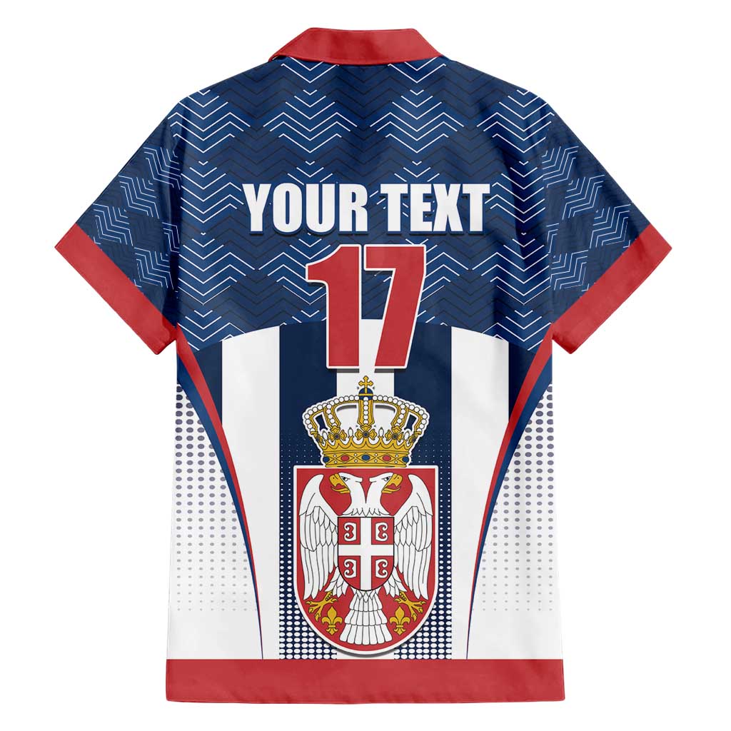Custom Serbia Basketball Champions Hawaiian Shirt Sporty Style with Coat of Arms