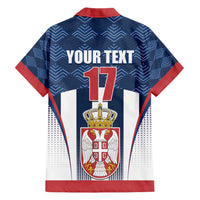 Custom Serbia Basketball Champions Hawaiian Shirt Sporty Style with Coat of Arms
