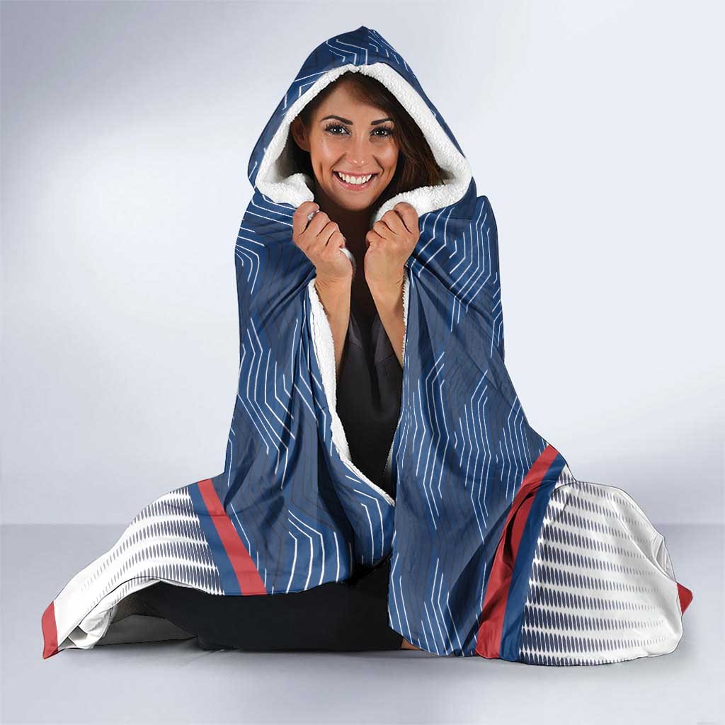 Custom Serbia Basketball Champions Hooded Blanket Sporty Style with Coat of Arms