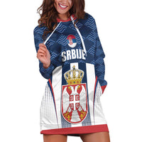 Custom Serbia Basketball Champions Hoodie Dress Sporty Style with Coat of Arms